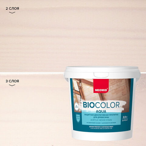 Пропитка защитная для древесины Neomid Bio Color Aqua / Неомид Био Колор Аква