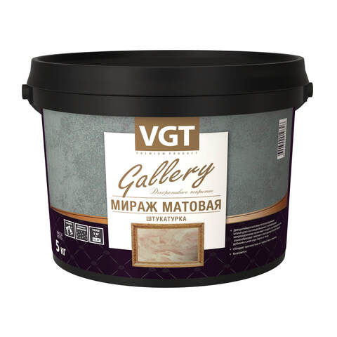 Штукатурка декоративная матовая VGT Gallery Мираж / ВГТ