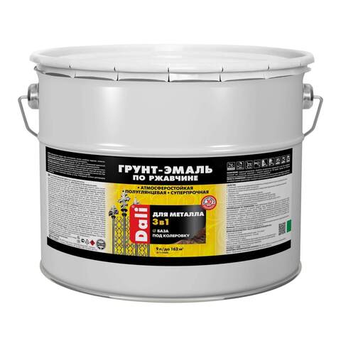 Грунт-эмаль по ржавчине 3 в 1 под колеровку Dali / Дали