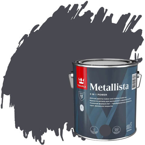 Краска по металлу и ржавчине Tikkurila Metallista / Тиккурила Металлиста глянцевая