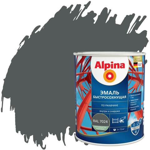 Грунт-эмаль быстросохнущая по ржавчине Alpina / Альпина