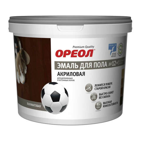 Эмаль для пола акриловая Ореол