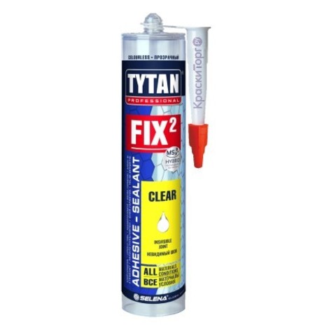 Клей герметик гибридный Tytan Professional Fix2 Clear / Титан Фикс