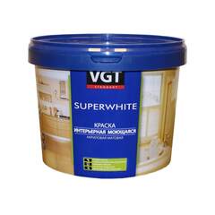 Краска акриловая интерьерная моющаяся ВД-АК-1180 VGT Superwhite / ВГТ Супербелая