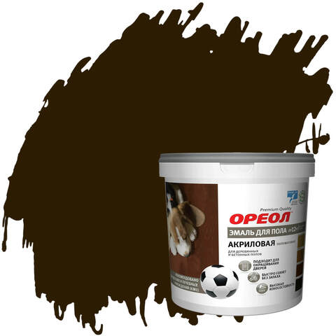 Эмаль для пола акриловая Ореол