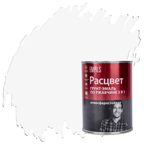 Грунт-эмаль 3 в 1 по ржавчине атмосферостойкая Расцвет