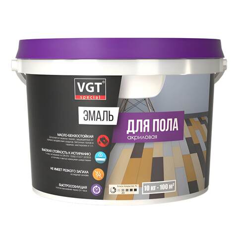 Эмаль акриловая для пола ВД-АК-1179 VGT Профи / ВГТ полуматовая