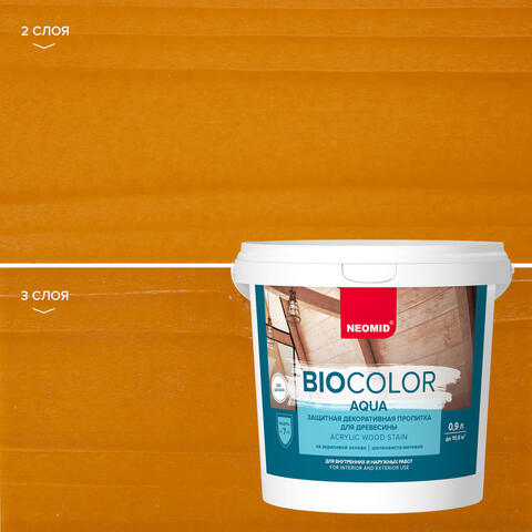 Пропитка защитная для древесины Neomid Bio Color Aqua / Неомид Био Колор Аква