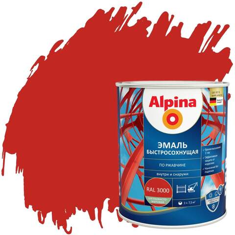 Грунт-эмаль быстросохнущая по ржавчине Alpina / Альпина