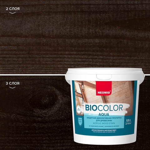 Пропитка защитная для древесины Neomid Bio Color Aqua / Неомид Био Колор Аква