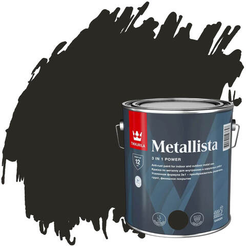 Краска по металлу и ржавчине Tikkurila Metallista / Тиккурила Металлиста глянцевая
