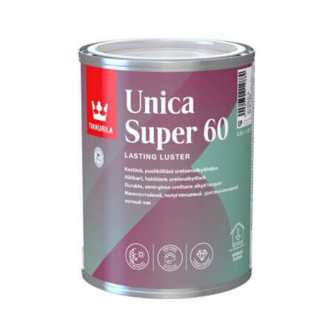 Лак яхтный Tikkurila Unica Super 60 / Тиккурила Уника Супер 60 полуглянцевый