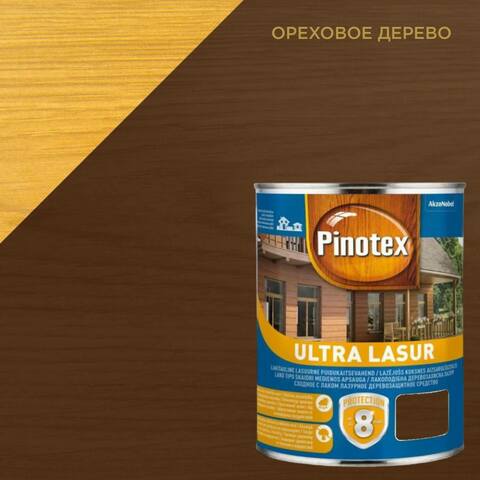 Лазурь для наружных работ Pinotex Ultra Lasur / Пинотекс Ультра Лазурь