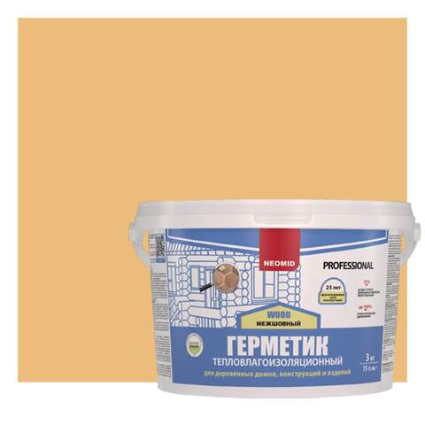 Герметик шовный для срубов Neomid Wood Professional / Неомид Теплый Дом