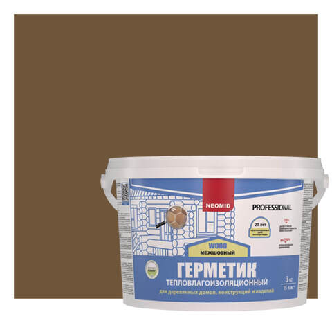 Герметик шовный для срубов Neomid Wood Professional / Неомид Теплый Дом