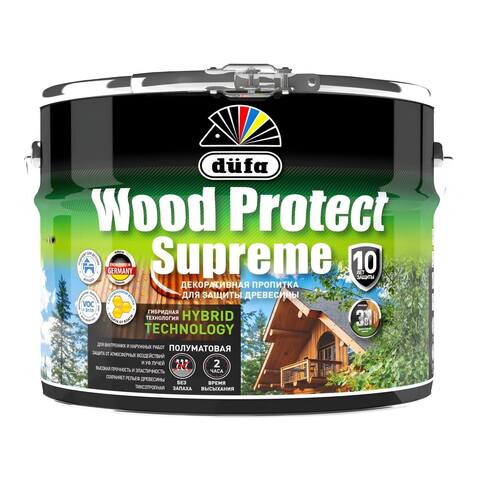 Декоративная высокопрочная пропитка по дереву Dufa Wood Protect Supreme / Дюфа Вуд Протект Суприм