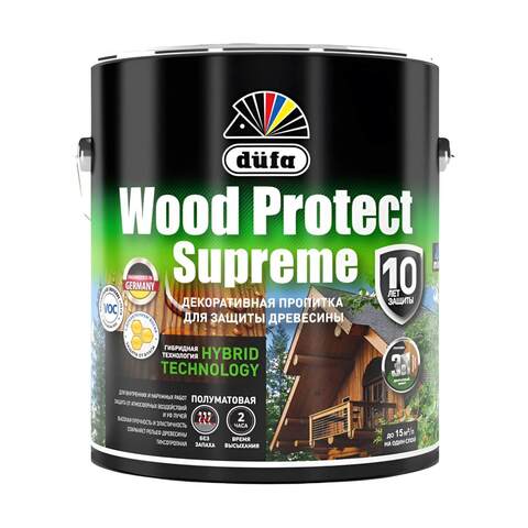 Декоративная высокопрочная пропитка по дереву Dufa Wood Protect Supreme / Дюфа Вуд Протект Суприм