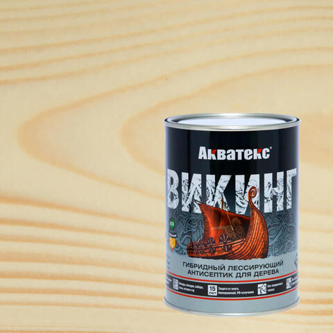 Антисептик лессирующий гибридный для дерева Акватекс Викинг