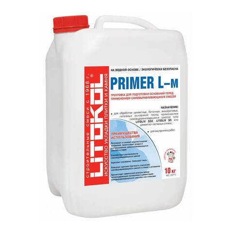 Грунтовка для подготовки полов перед ровнителями Litokol Primer L-M / Литокол Праймер