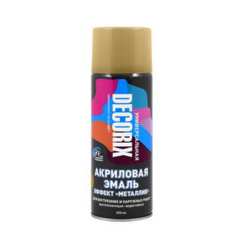 Эмаль акриловая универсальная эффект Металлик Decorix / Декорикс