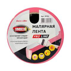 Лента малярная деликатная универсальная розовая STMDecor ProLine M104 / СТМДекор Пролайн