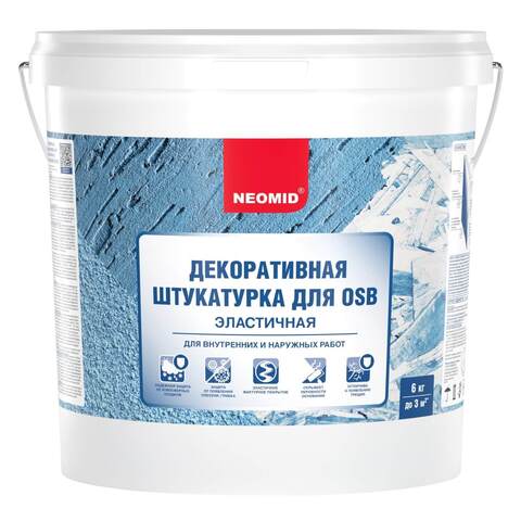 Штукатурка декоративная для OSB с эффектом "короед" Neomid / Неомид