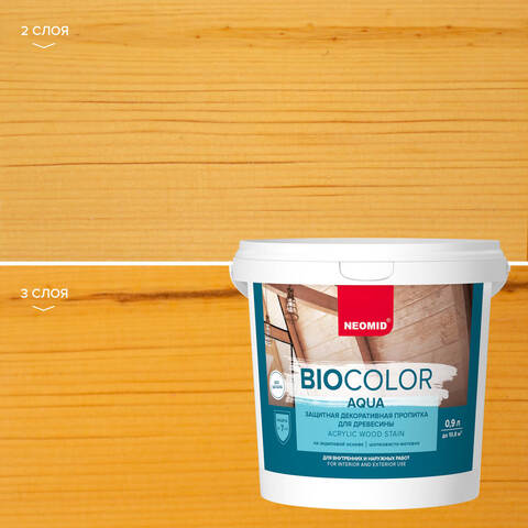 Пропитка защитная для древесины Neomid Bio Color Aqua / Неомид Био Колор Аква