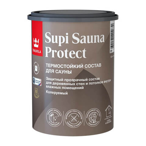 Состав защитный термостойкий для саун Tikkurila Supi Sauna Protect / Тиккурила Супи Сауна Протект