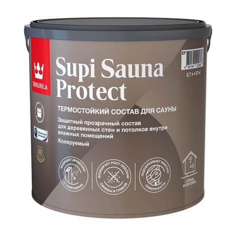 Состав защитный термостойкий для саун Tikkurila Supi Sauna Protect / Тиккурила Супи Сауна Протект
