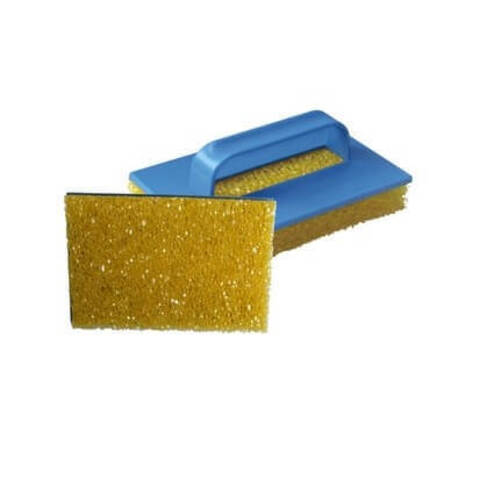 Губка структурная грубая, желтая с ручкой STMDecor EG019B / СТМДекор