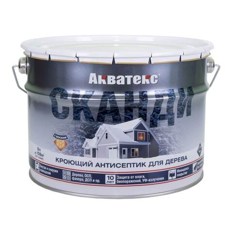 Антисептик кроющий для древесины Акватекс Сканди