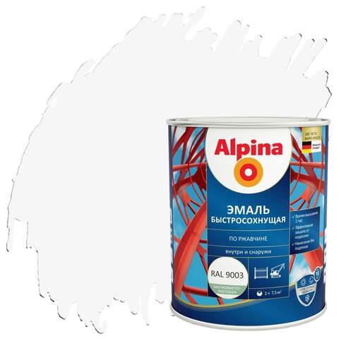 Грунт-эмаль быстросохнущая по ржавчине Alpina / Альпина