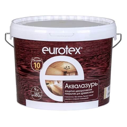 Лак защитно-декоративный для дерева Eurotex / Евротекс Аквалазурь