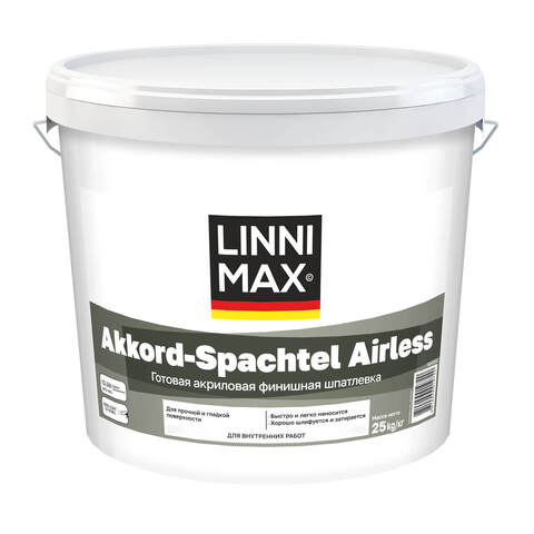 Шпатлевка акриловая финишная Linnimax Akkord-Spachtel Airless / Линнимакс Аккорд Шпатель Эйрлес