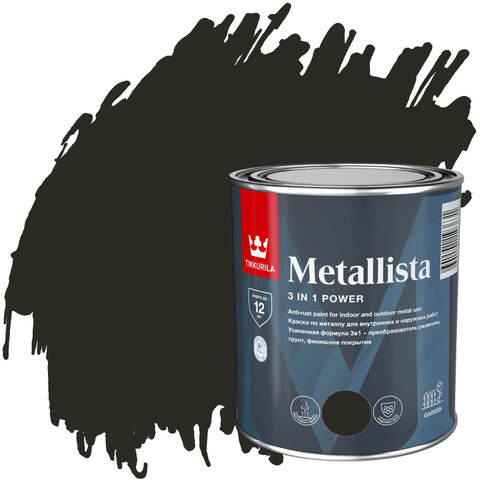 Краска по металлу и ржавчине Tikkurila Metallista / Тиккурила Металлиста глянцевая