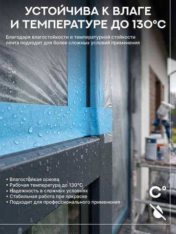 Лента деликатная для распылителей голубая Motive Washi / Мотив Васи