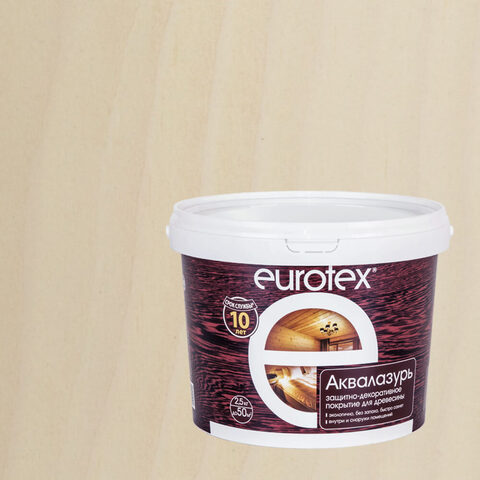 Лак защитно-декоративный для дерева Eurotex / Евротекс Аквалазурь