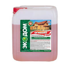 Огнебиозащитный пропиточный состав для древесины розовый Экодом Огнебиопроф