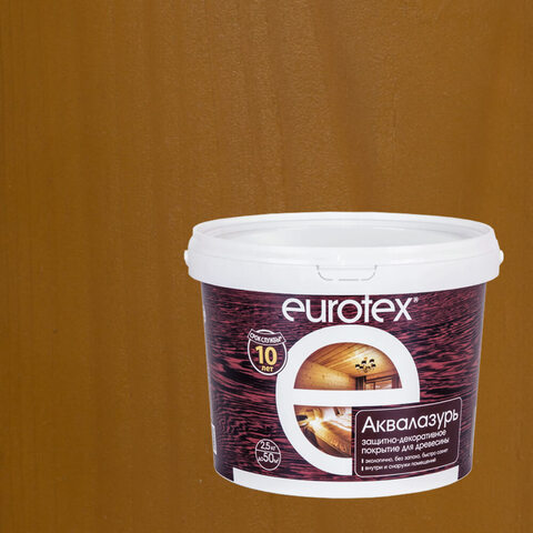 Лак защитно-декоративный для дерева Eurotex / Евротекс Аквалазурь