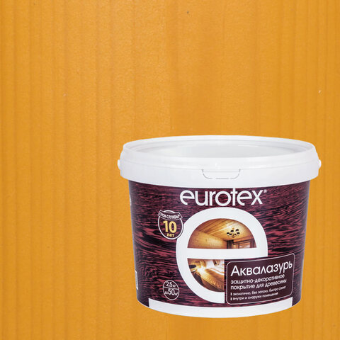 Лак защитно-декоративный для дерева Eurotex / Евротекс Аквалазурь
