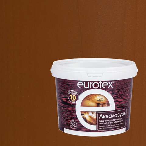 Лак защитно-декоративный для дерева Eurotex / Евротекс Аквалазурь