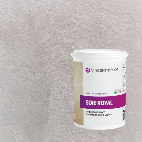 Декоративная штукатурка с эффектом матового шелка Vincent Decor Soie Royal / Винсент Декор Роял