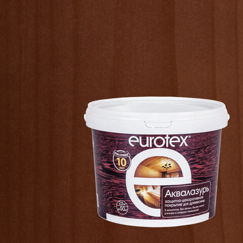 Лак защитно-декоративный для дерева Eurotex / Евротекс Аквалазурь