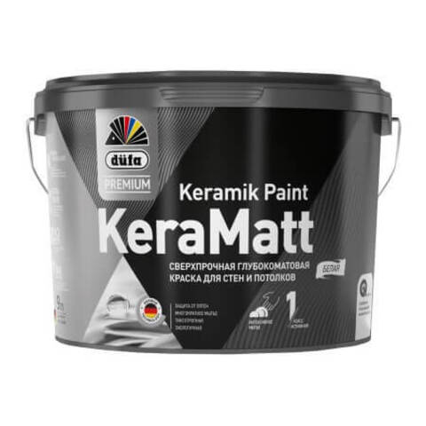 Краска сверхпрочная для стен и потолков Dufa Premium Keramik Paint KeraMatt / Дюфа Премиум  Керамат
