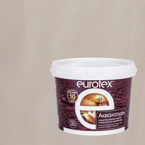 Лак защитно-декоративный для дерева Eurotex / Евротекс Аквалазурь