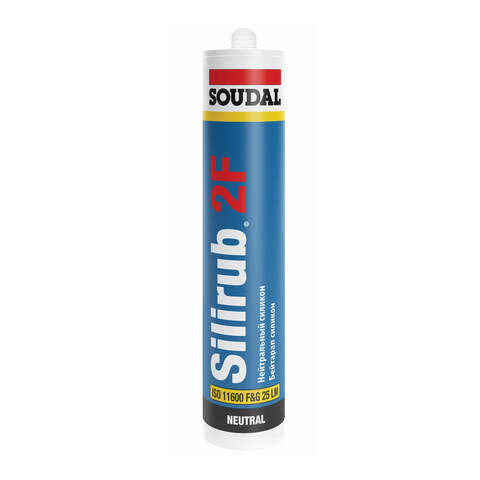 Герметик силиконовый нейтральный Soudal Silirub 2 F / Соудал