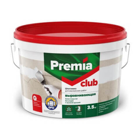 Шпатлевка выравнивающая для внутренних работ Premia Club / Премия Клаб