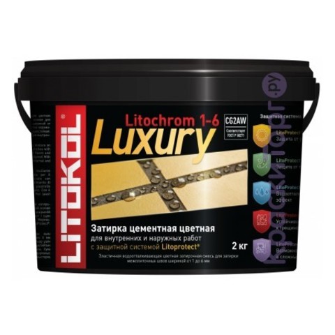 Затирка для плитки цементная Litokol Litochrom Luxury 1-6 New / Литокол Литохром Лакшери