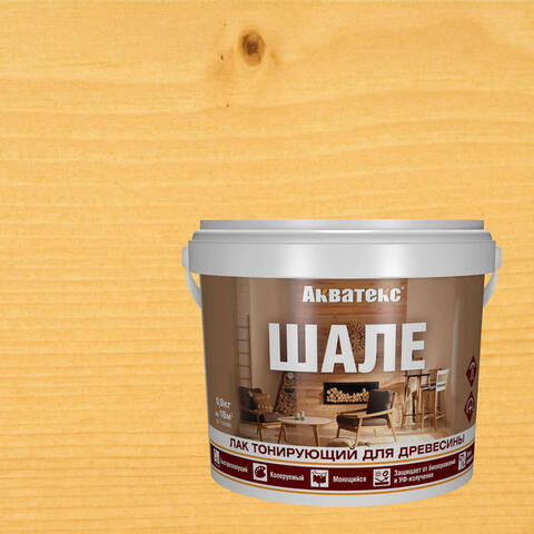 Лак тонирующий для древесины Акватекс Шале