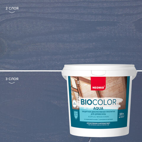 Пропитка защитная для древесины Neomid Bio Color Aqua / Неомид Био Колор Аква